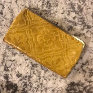Yellow pattern wallet/clutch